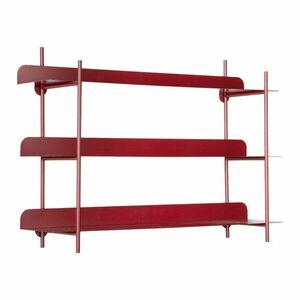 Borvörös többszintes fém fali polc 60 cm Riqueza Tres – PT LIVING kép
