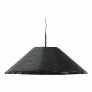 Fekete műrattan lámpabúra ø 70 cm Saranella – Kave Home kép