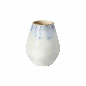 Fehér-kék kőedény kézzel festett váza (magasság 20 cm) Brisa – Costa Nova kép