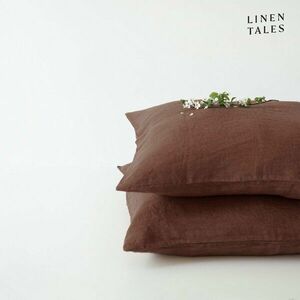 Len párnahuzat 50x70 cm Chocolate – Linen Tales kép