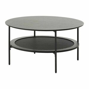 Fekete kerek dohányzóasztal ø 80 cm Pensacola – Unique Furniture kép