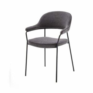 Sötétszürke karfás étkezőszék Kindersley – Unique Furniture kép