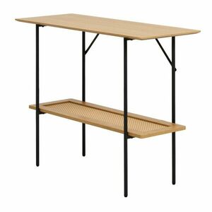 Natúr színű konzolasztal tölgyfa dekorral 37x100 cm Pensacola – Unique Furniture kép