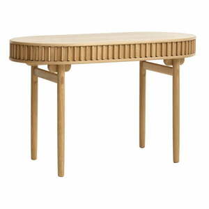 Íróasztal tölgyfa dekorral 60x120 cm Carno – Unique Furniture kép