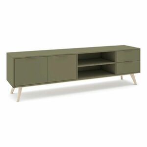 Zöld matt TV-állvány 180x53x40 cm Campus – Marckeric kép