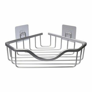 Fényes ezüstszínű öntapadós-sarok alumínium fürdőszobai polc Filaire Aluminium – douceur d'intérieur kép