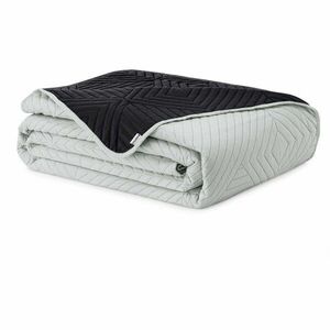 Fekete-világosszürke mikroszálas steppelt ágytakaró 240x260 cm Softa – Restilo kép