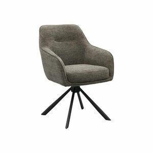 Sötétszürke kárpitozott karfás étkezőfotel Avola – Unique Furniture kép