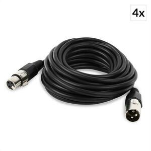 Electronic-Star FrontStage XLR kábel, 4 darabos készlet, 6 m, male-female kép