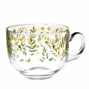 Zöld üveg bögre 500 ml Wildflowers – Dakls kép