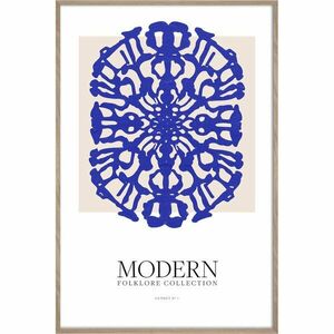 Nyomtatott keretezett kép 60x90 cm Blue Folklore – Styler kép