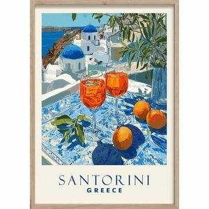 Nyomtatott keretezett kép 50x70 cm Santorini – Styler kép