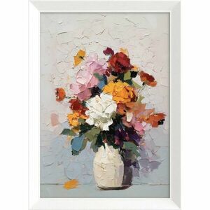 Nyomtatott keretezett kép 56x75 cm White Vase – Styler kép
