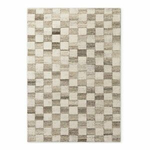 Krémszínű kézi szövésű gyapjú szőnyeg 80x150 cm Boho 1.0 Quadra – Vikosa kép