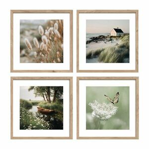 Nyomtatott keretezett kép szett 4 db-os 30x30 cm Subtle Nature – Styler kép