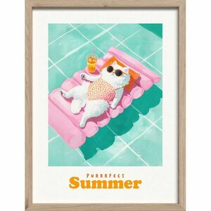 Nyomtatott keretezett kép 30x40 cm Purrrfect – Styler kép