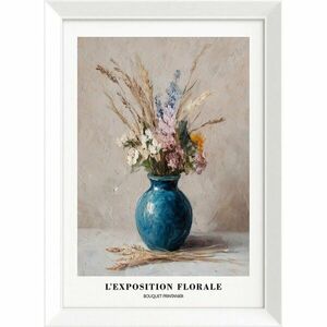 Nyomtatott keretezett kép 56x75 cm Blue Vase – Styler kép