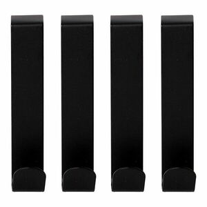 Matt fekete függő fém akasztó szett 4 db-os Fixeo – douceur d'intérieur kép
