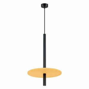 Sárga-bézs fém függőlámpa ø 30 cm Rilu – Sollux kép