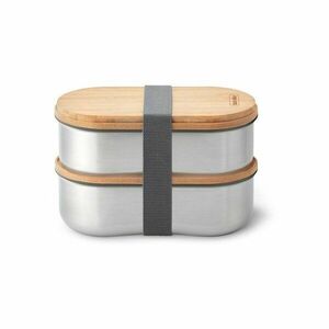 Osztott uzsonnás doboz 2 db-os Bento – Black + Blum kép