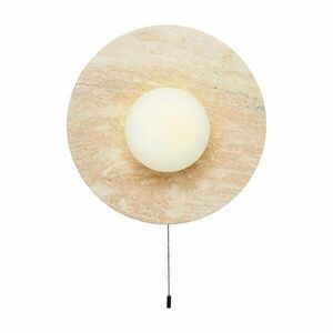 Bézs kő fali lámpa ø 12 cm Hilde – Opviq lights kép