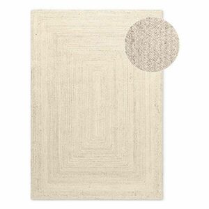 Krémszínű kétoldalas-kézi szövésű juta szőnyeg 60x90 cm Juno – Hanse Home kép