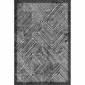 Fekete-fehér mosható futószőnyeg 80x300 cm Rimio – Vitaus kép