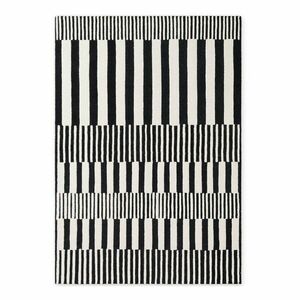 Fekete-fehér kézi szövésű gyapjú szőnyeg 200x290 cm Stryve Pulse – Elle Decoration kép