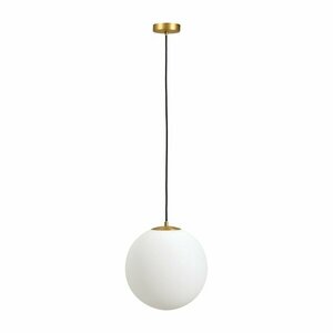 Fehér-aranyszínű fém függőlámpa üveg búrával ø 30 cm Brisia – Kave Home kép