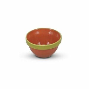Zöld-narancssárga kőedény tálka 170 ml Duo – ONA kép