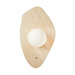 Bézs kő fali lámpa ø 10 cm Hilde – Opviq lights kép