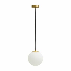 Fehér-aranyszínű fém függőlámpa üveg búrával ø 15 cm Brisia – Kave Home kép