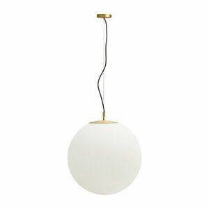Fehér-aranyszínű fém függőlámpa üveg búrával ø 50 cm Brisia – Kave Home kép