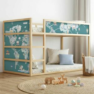 Matrica IKEA KURA gyerekágyhoz - A világ kalandos térképe kép