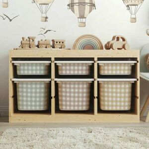 IKEA TROFAST doboz matrica - kockás minta kép