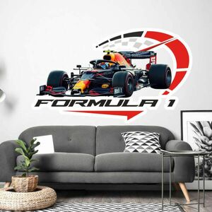 Modern falmatrica a kanapé fölött - Formula sebességmérővel kép