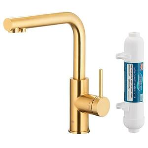 Mosogató csaptelep Duero Pure Basic Light Gold vízszűréssel kép