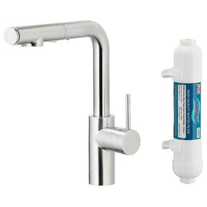 Mosogató csaptelep Duero Pure Basic Inox vízszűrővel kihúzható kifolyóval kép