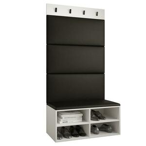 Előszobafal Miro fehér panel fekete eco kép