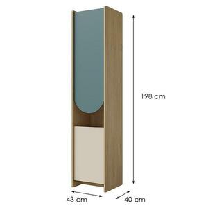 Regál Lexi 4p Cremona/Macadamia/Tengeri kép