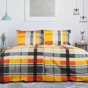 B.E.S. Petrovice Pamut ágyneműhuzat Exkluziv Orange kube, 140 x 200 cm, 70 x 90 cm kép