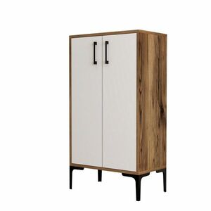 Prag Walnut and White cipősszekrény kép