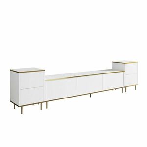 Imej White and Gold TV-szekrény szekrényekkel kép