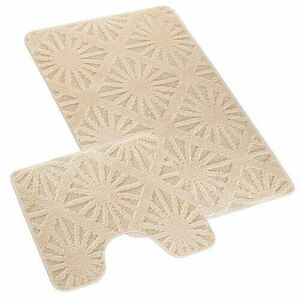 Bellatex Bany fürdőszobaszőnyeg szett Sugarakkrémszínű mintával, 60 x 100, 60 x 50 cm kép