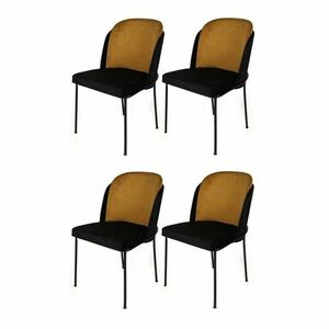 Dore Mustard and Black étkezőszék szett, 4 db, 4 db kép
