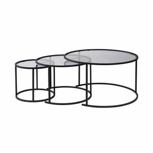 Aurum Black and Grey dohányzóasztal szett80 cm, 3 db kép