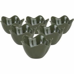 Lotus kerámia tál 6 db, 11, 8 cm, zöld kép
