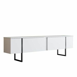 Luxe White and Black TV-asztal kép