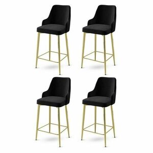 Enox Black and Gold bárszék szett, 4 db, 4 db kép