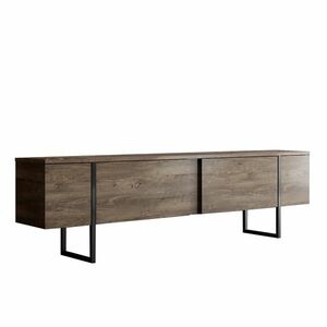Luxe Walnut and Black TV-asztal kép